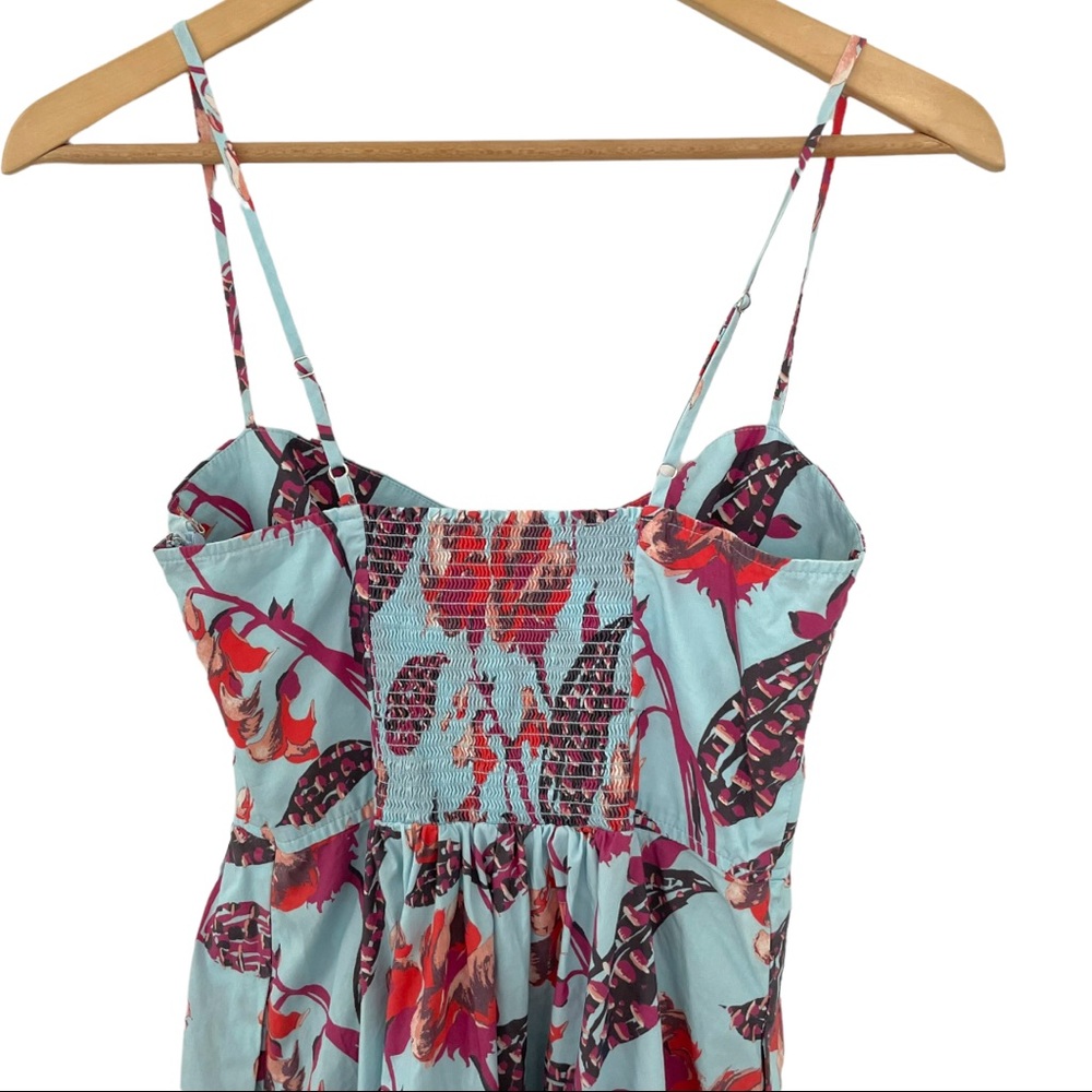 A.L.C. Blue and Red Floral Midi Dress - Picture 9 of 14